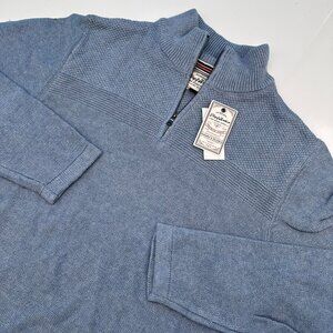 Flag &‎ Anthem Men's Henryville Half Zip Mock Neck Sweater, Size S, Light Blue